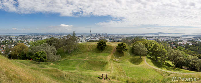 Blick vom Mount Eden auf Downtown - Auckland