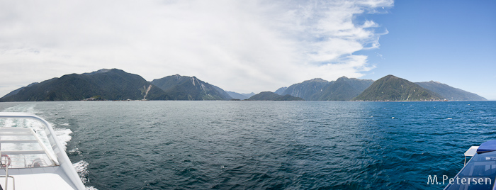 Öffnung des Fjordes zur Tasmansee - Doubtful Sound