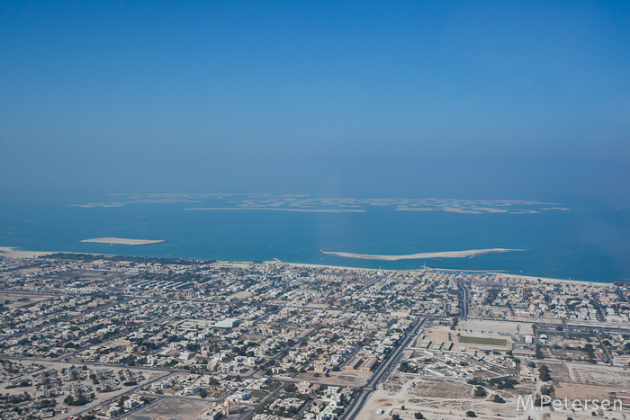 Blick vom Burj Khalifa auf The World - Dubai