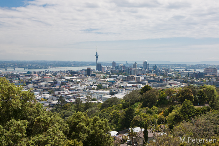 Blick vom Mount Eden auf Downtown - Auckland