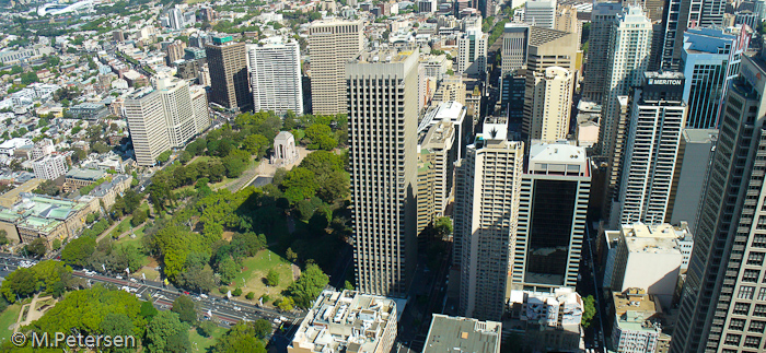 Blick vom Sydney Tower auf den Hyde Park - Sydney