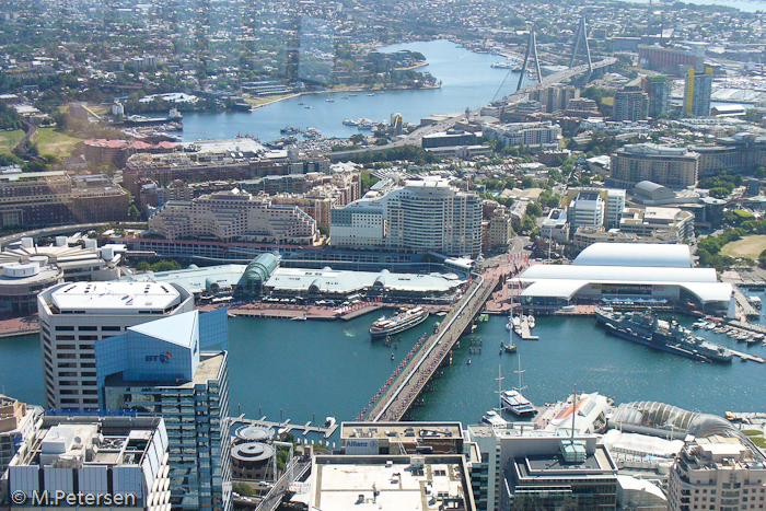 Blick vom Sydney Tower auf Darling Harbour - Sydney