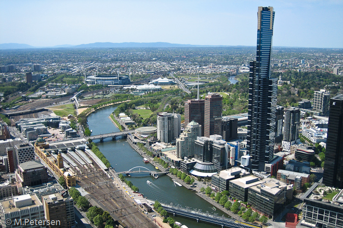 Blick von den Rialto Towers auf den Yarra River - Melbourne