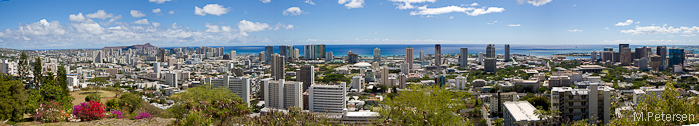 Blick vom Punchbowl Crater auf Honolulu - Oahu