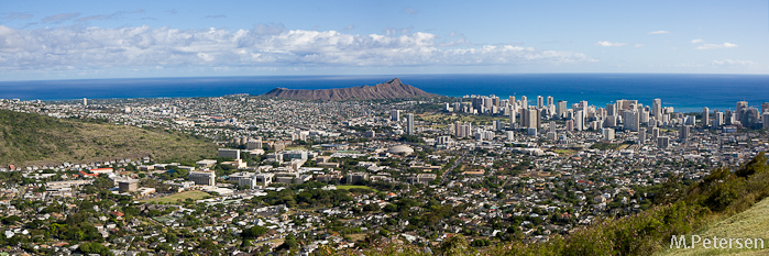 Blick vom Puu Ualakaa State Park auf Honolulu - Oahu