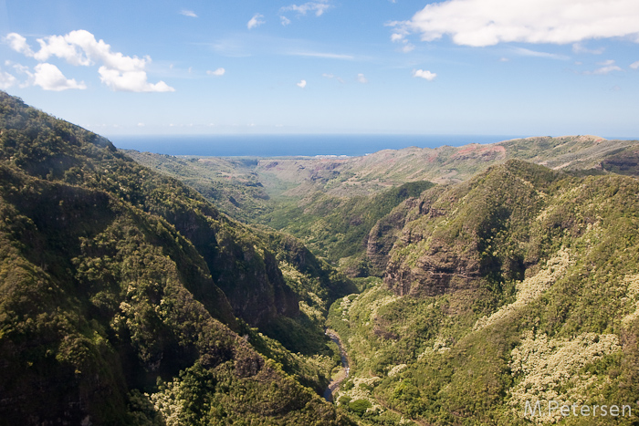 Blick zur Südküste, Hubschrauberrundflug - Kauai