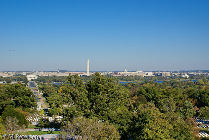 Blick vom Arlington Friedhof Richtung Mall - Washington